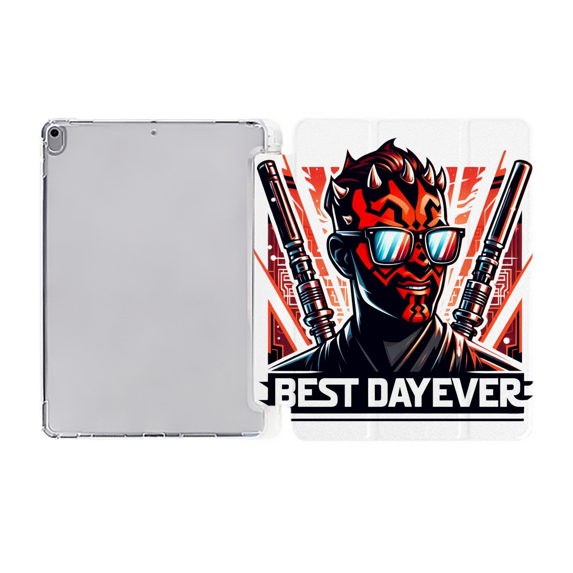 （画像用） スター・ウォーズ Star Wars IPad ケース ペン収納付き 三つ折りスタンド PUレザー×シリコン 対応機種9.5/10.5/10.9インチ